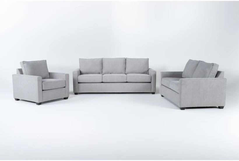 Mathers Oyster 3 Piece Queen Sleeper Sofa, Loveseat & Chair Set - 360