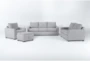 Mathers Oyster 4 Piece Queen Sleeper Sofa, Loveseat, Chair & Storage Ottoman Set - Signature