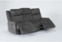 Zane 83" Power Reclining Sofa with Drop Down Console Table, Power Tilt Headrest & USB - Side