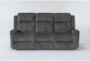 Zane 83" Power Reclining Sofa with Drop Down Console Table, Power Tilt Headrest & USB - Signature