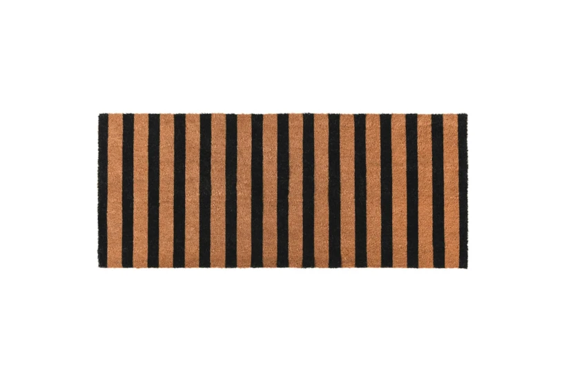 2'X4'9" Doormat Stripe Black + Natural - 360