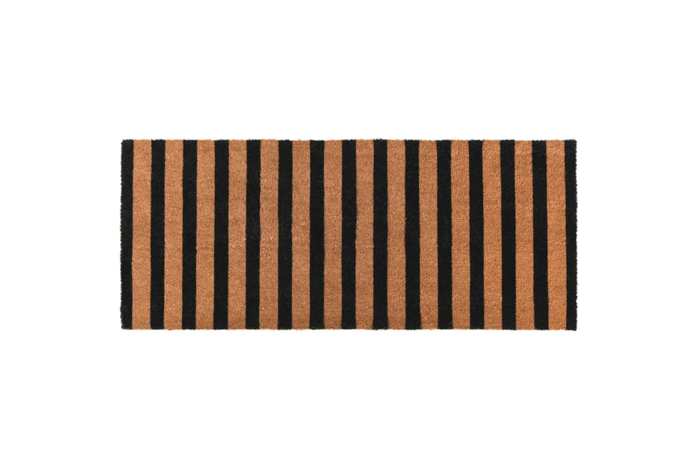 2'X4'9" Doormat Stripe Black + Natural
