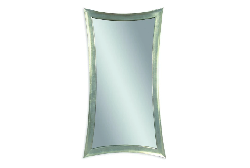 36X48 Silver Leaf Modern Hourglass Frame Rectangular Wall Mirror - 360