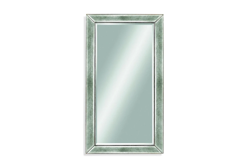 36X48 Silver Leaf Beaded Frame Rectangular Wall Mirror