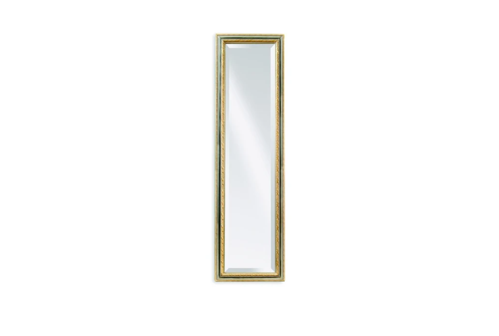 18X64 Silver + Gold Beveled Glass Laurel Wreath Rectangular Wall Mirror