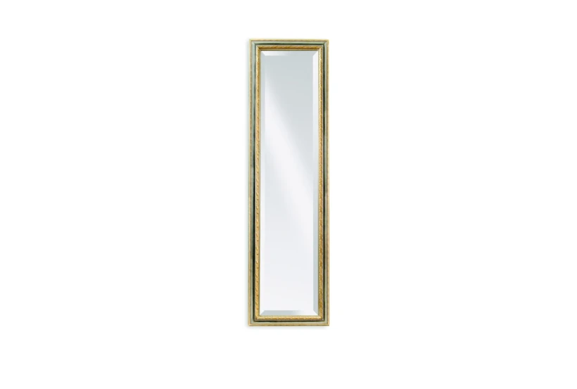 18X64 Silver + Gold Beveled Glass Laurel Wreath Rectangular Wall Mirror - 360
