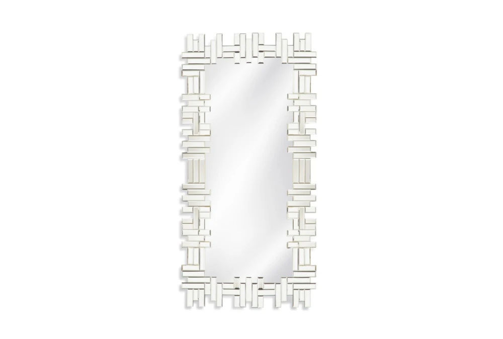 23X46 Mirror Segment Weave Pattern Frame Rectangular Wall Mirror