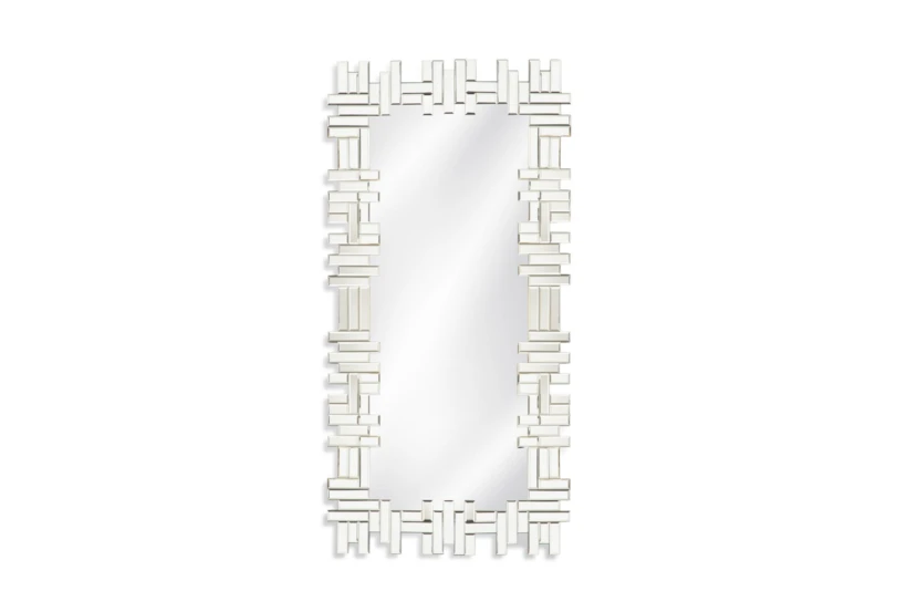 23X46 Mirror Segment Weave Pattern Frame Rectangular Wall Mirror - 360