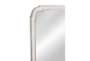 34X48 White Lacquer + Silver Leaf Rounded Edge Rectangular Wall Mirror - Detail