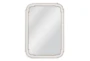 34X48 White Lacquer + Silver Leaf Rounded Edge Rectangular Wall Mirror - Signature