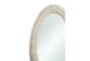 27X38 White Bleached Rope Oval Wall Mirror - Detail
