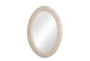 27X38 White Bleached Rope Oval Wall Mirror - Signature