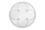 48X48 White Washed Quatrefoil Overlay Round Wall Mirror - Signature
