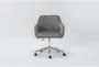Cassandra Grey Velvet Rolling Office Chair - Signature