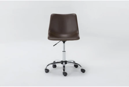 Roderigo Brown Rolling Office Chair - Main