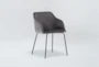 Davy Grey Velvet Chair - Side