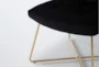 Alexas Black Velvet Office Desk Chair No Wheels - Detail