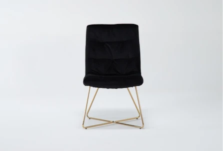 Alexas Black Velvet Office Chair