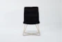 Alexas Black Velvet Office Desk Chair No Wheels - Signature