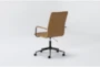 Luciana Tan Faux Leather Rolling Office Desk Chair - Side