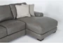 Hamlin Grey Leather 4 Piece Modular Sectional With Right Artm Facing Chaise And Corner Wedge - Detail