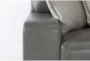 Hamlin Grey Leather 3 Piece Modular Sectional With Right Arm Facing Sofa And Corner Wedge - Detail