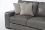 Hamlin Grey Leather 2 Piece Modular Sectional With Right Arm Facing Chaise And Left Arm Facing Loveseat - Detail