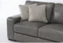 Hamlin Grey Leather 3 Piece Modular Sectional With Left Arm Facing Loveseat, Right Atm Facing Loveseat And Corner Wedge - Detail