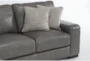 Hamlin Grey Leather 4 Piece Modular Sectional With Left Artm Facing Chaise And Corner Wedge - Detail