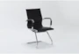 Jaques Black Faux Leather Office Chair - Side