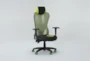 Cicero Green Mesh Rolling Office Gaming Desk Chair - Side