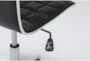Isidore Black Armless Rolling Office Chair - Detail