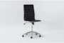 Isidore Black Armless Rolling Office Chair - Side