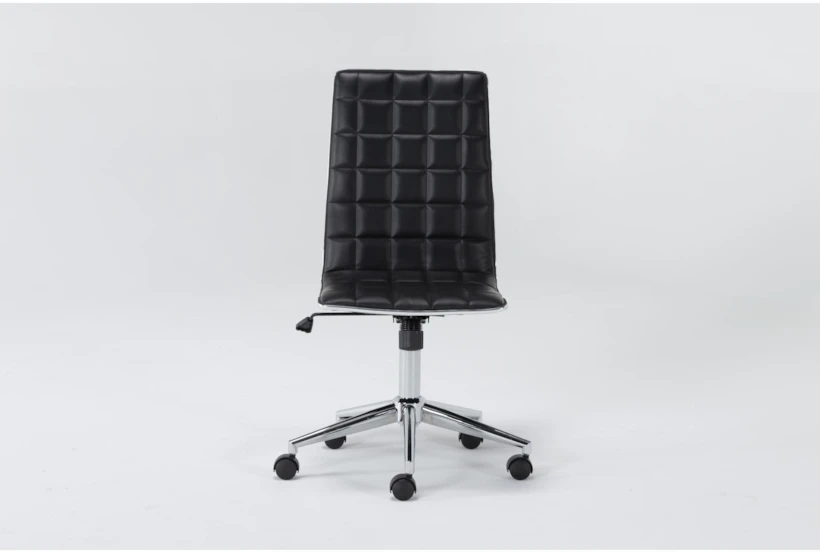 Isidore Black Armless Rolling Office Chair - 360