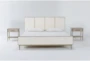 Camila Queen Upholstered 3 Piece Bedroom Set With 2 Nightstands - Signature