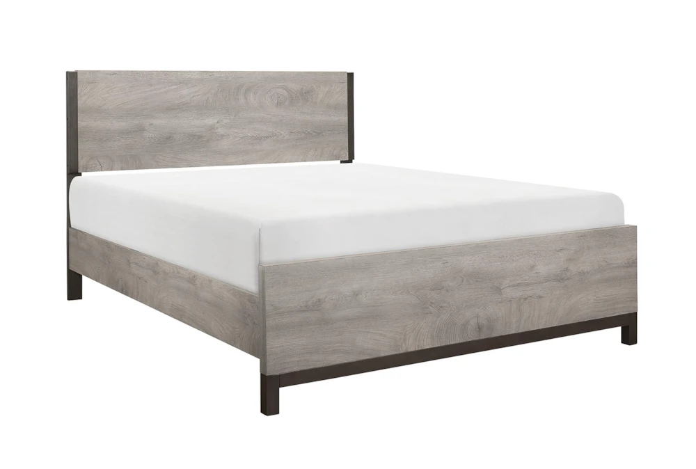 Loren Grey Full Panel Bed