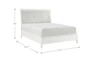 Kensley White Full Wood & Faux Leather Sleigh Bed - Detail