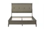 Kensley Grey Queen Wood & Upholstered Panel Bed - Front