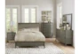 Kensley Grey Queen Wood & Upholstered Panel Bed - Room