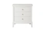 Kensley White 3-Drawer Nightstand - Front