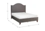 Tobi Grey Full Upholstered Panel Bed - Detail