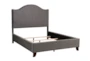 Tobi Grey Full Upholstered Panel Bed - Side
