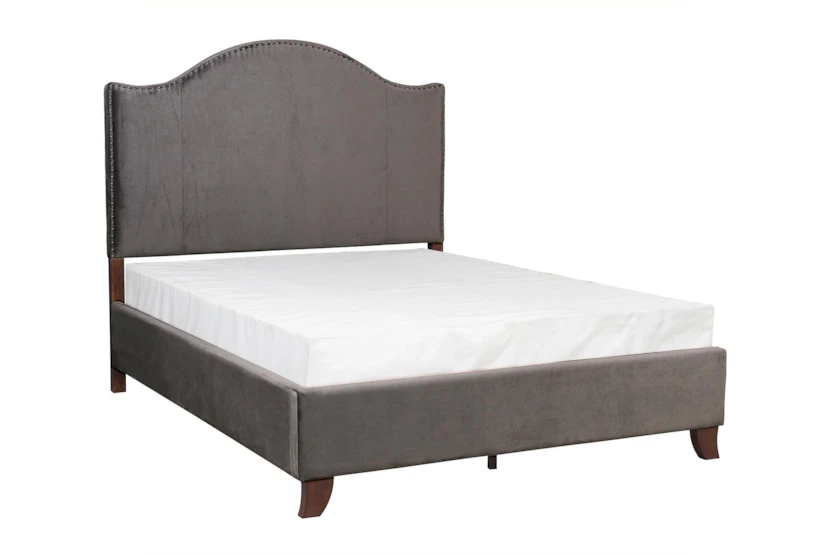Tobi Grey Full Upholstered Panel Bed - 360
