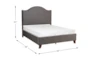Tobi Grey Queen Upholstered Panel Bed - Detail