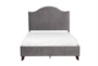 Tobi Grey Queen Upholstered Panel Bed - Front