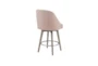 Marshall Pink Counter Stool With Back With Swivel Seat - Back