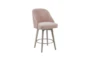 Marshall Pink Counter Stool With Back With Swivel Seat - Front