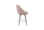 Marshall Pink Counter Stool With Back With Swivel Seat - Side