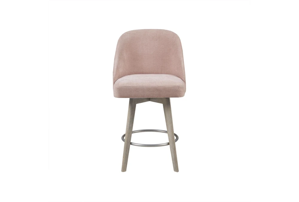 Marshall Pink Counter Stool With Back With Swivel Seat
