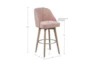 Marshall Pink Bar Stool with Swivel Seat - Detail